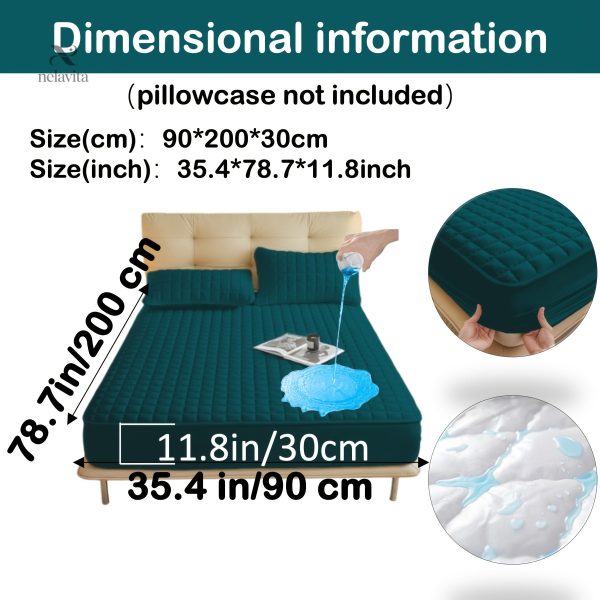 Protège-matelas matelassé imperméable grand bonnet - vue 80
