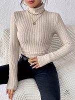 Pull doux en maille côtelée, parfait pour l'hiver