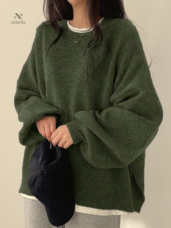 Pull à fente latérale, élégant et confortable pour le quotidien