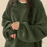 Pull tombant uni, idéal pour la saison automnale