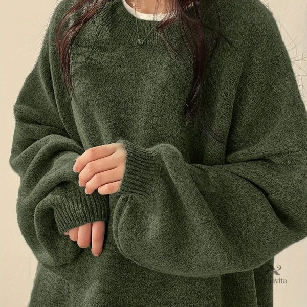Pull tombant uni, idéal pour la saison automnale