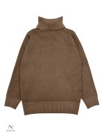 Pull uni à col roulé pour l’hiver