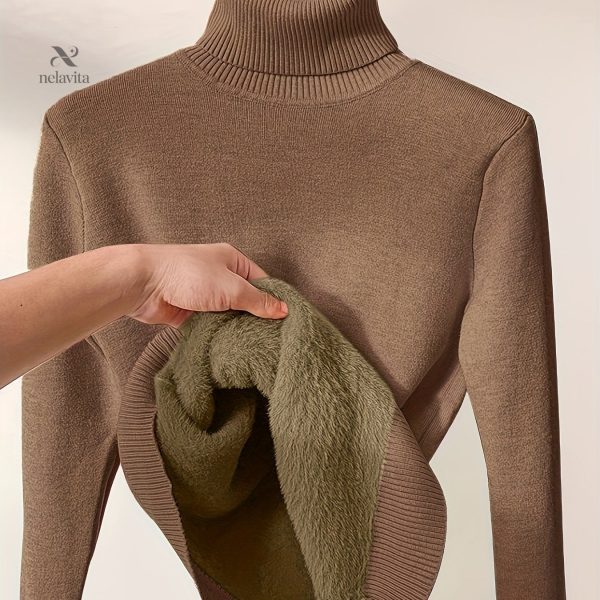 Pull pour femmes en matière fourrée