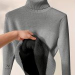 Pull fourré à manches longues pour femmes