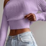 Pull tricoté femme, chic et dénudé