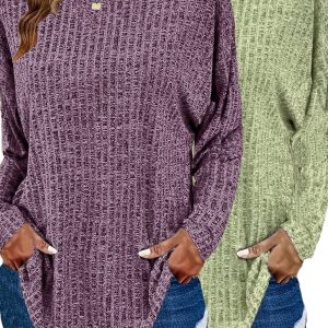 Pull Décontracté Long Femme Grande Taille