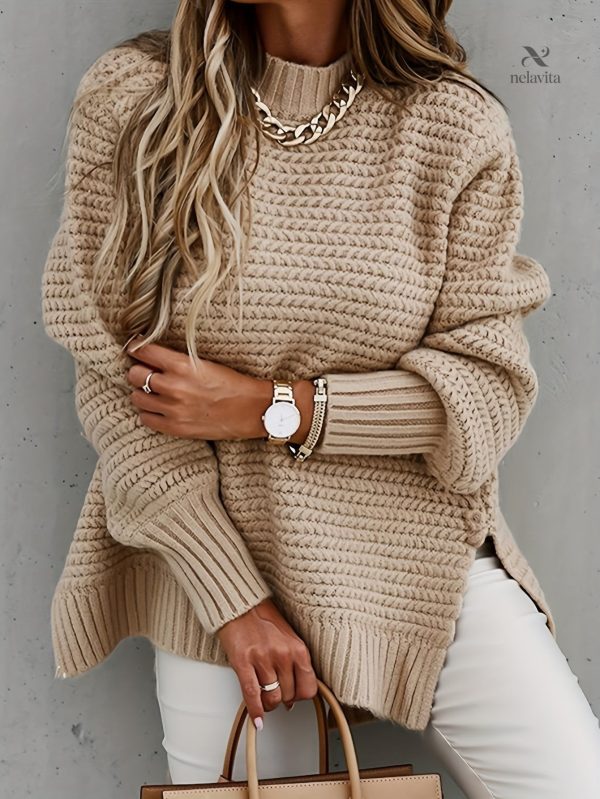 Pull Tricot Femme Élégant à Coupe Unique