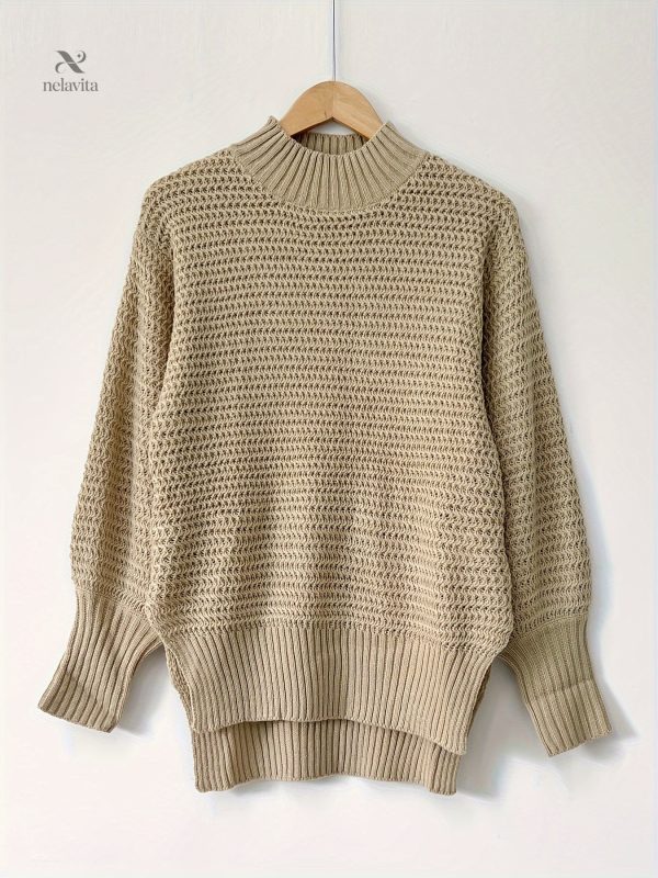 Pull Femme Coupe Asymétrique en Tricot