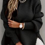 Pull Asymétrique Tricoté pour Femmes