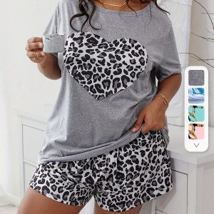 Pyjama Deux Pièces Imprimé Léopard