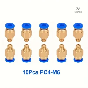 Raccord Pneumatique PC4-M6 pour Tube PTFE – Connecteur Rapide Haute Qualité pour Imprimante 3D et Extrudeur