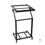 Rack Studio 2 Niveaux avec Roulettes pour matériel audio