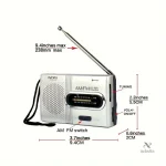 Radio portable AM/FM avec antenne télescopique pour extérieur
