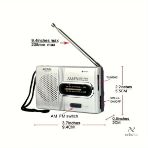 Radio portable AM/FM avec antenne télescopique pour extérieur