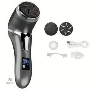 Râpe Électrique Rechargeable pour Pieds avec Écran LED – Élimination des Callosités et Peau Morte et Accessoires Inclus