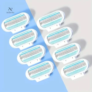 Rasoir de Rasage 5 Lames avec 8 Recharges – Rasoir Rechargeable Précision pour Homme & Femme