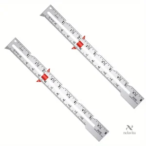 Règle de Couture Ajustable en Aluminium – Outil de Mesure Précise pour Ourlets, Marges et Repères – Indispensable pour Couturières et Créateurs DIY