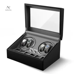 Remontoir automatique pour montres avec vitrine en verre