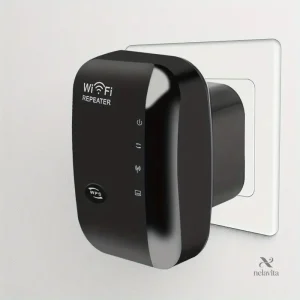 Répéteur Wi-Fi Haute Vitesse avec Bouton WPS – Amplificateur de Signal pour Maison et Bureau