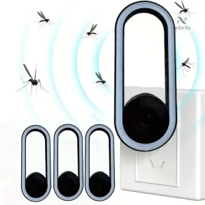 Répulsif à Ultrasons Portable – Double Émetteur Anti-Moustiques et Insectes, Rechargeable par USB, Silencieux et Sans Produits Chimiques