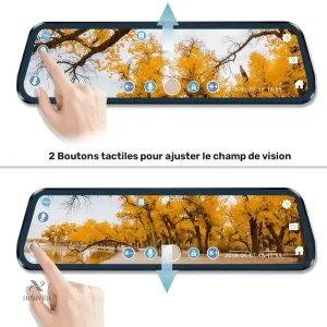 Rétroviseur Tactile avec Caméra Intégrée, Grand Écran HD