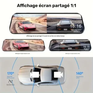 Rétroviseur Voiture Tactile avec Fonctionnalités Avancées