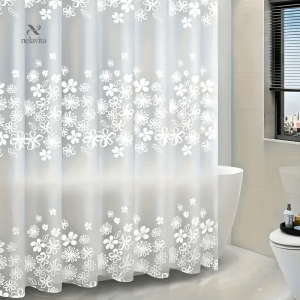 Rideau de douche imperméable au design floral élégant
