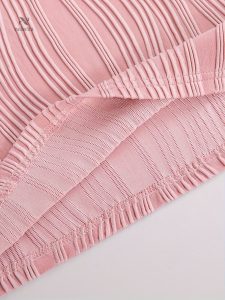 Robe unie à rayures pour un look décontracté