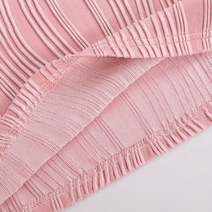 Robe unie à rayures pour un look décontracté