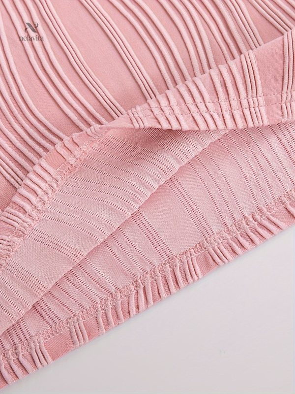 Robe unie à rayures pour un look décontracté