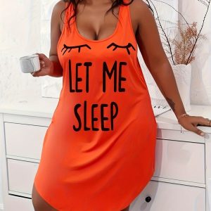 Robe de Nuit Décontractée Grande Taille pour Femme