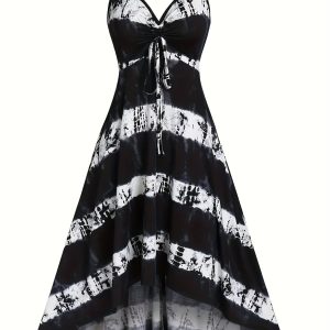 Robe Femme Grande Taille Été - Tie-Dye & Asymétrique
