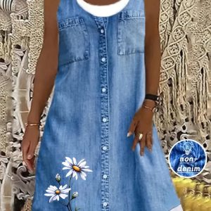 Robe Femme Grande Taille, Imprimé Floral & Léger