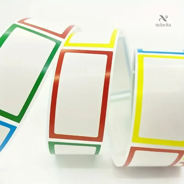 Autocollants rectangulaires 4,5 x 2,5 cm pour papeterie