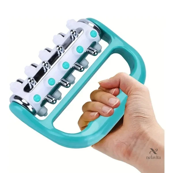 Outil ergonomique à roulettes pour stimuler la circulation sanguine
