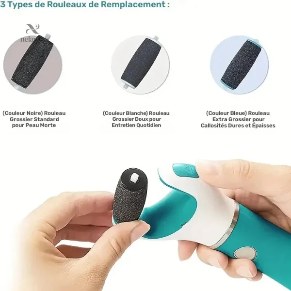 Accessoires abrasifs anti-callosités pour soins des pieds