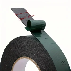Ruban Adhésif Double Face Noir Ultra Résistant – Fixation Forte pour Intérieur et Extérieur