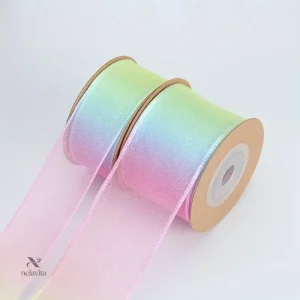 Rubans dégradés satinés – Bobines colorées pour emballage cadeau, DIY et décoration artisanale