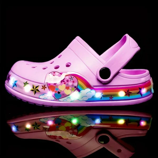 sabots-enfant-fille-led-sandales-lumineuses-rose-licorne-ch5eu5-1