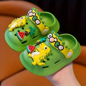 Sabots garçon dinosaures et motifs colorés – Mules d’été confortables et légères