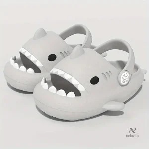 Sabots garçon requin bleu – Mules d’été antidérapantes et confortables pour enfant