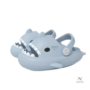 Sabots garçon requin bleu – Mules de plage légères et antidérapantes pour enfant