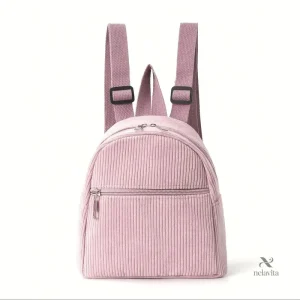 Sac à dos enfant en tissu côtelé beige – Petit sac léger et pratique pour école et sorties