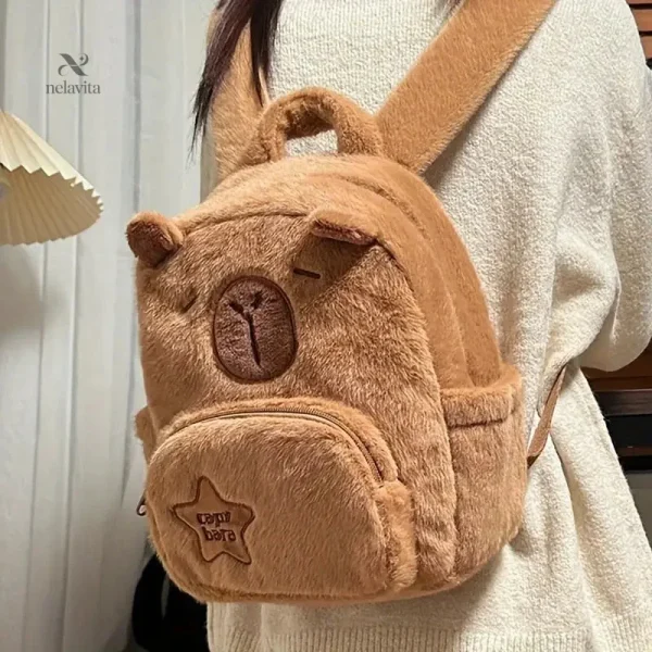 Sac à dos enfant ours en peluche doux pour la maternelle