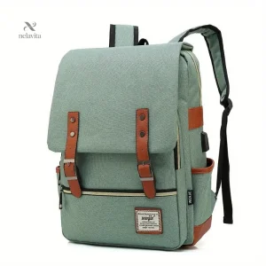 Sac à dos étudiant vintage – Grand volume, compartiment ordinateur et design tendance
