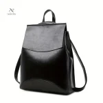Sac à dos noir en cuir pour le quotidien