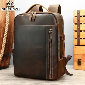 Sac à dos pratique en cuir, idéal pour le travail et les loisirs