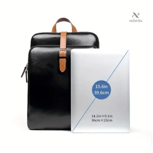 Sac à dos professionnel en cuir noir pour homme