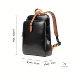 Design élégant de sac à dos en cuir avec bretelles contrastées