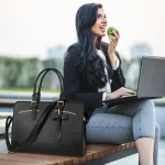Sac à main élégant avec port USB pour ordinateur portable 15,6’’